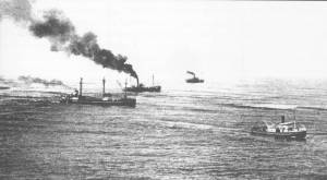 MV 'Babinda' off the mouth of the Clarence River (Port of Yamba Historical Society)
